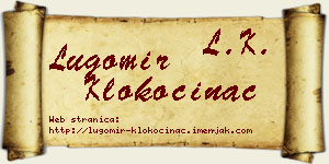 Lugomir Klokočinac vizit kartica